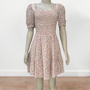 NWT‎ Altar'd State Floral Design Smocked Mini Dress Medium